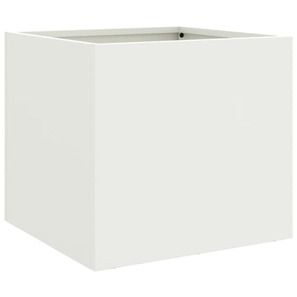 Planter White 32x30x29 cm Steel