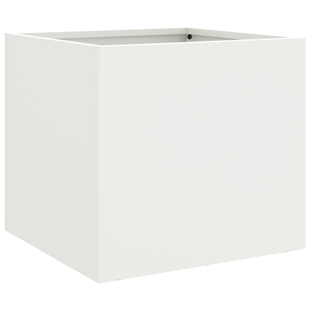 Planter White 32x30x29 cm Steel