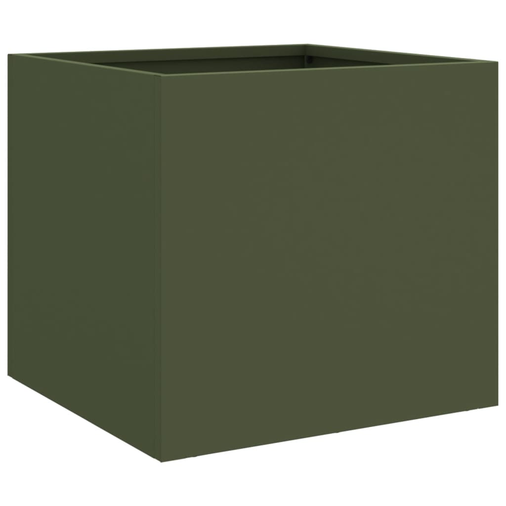 Planters 2 pcs Olive Green 32x30x29 cm Steel