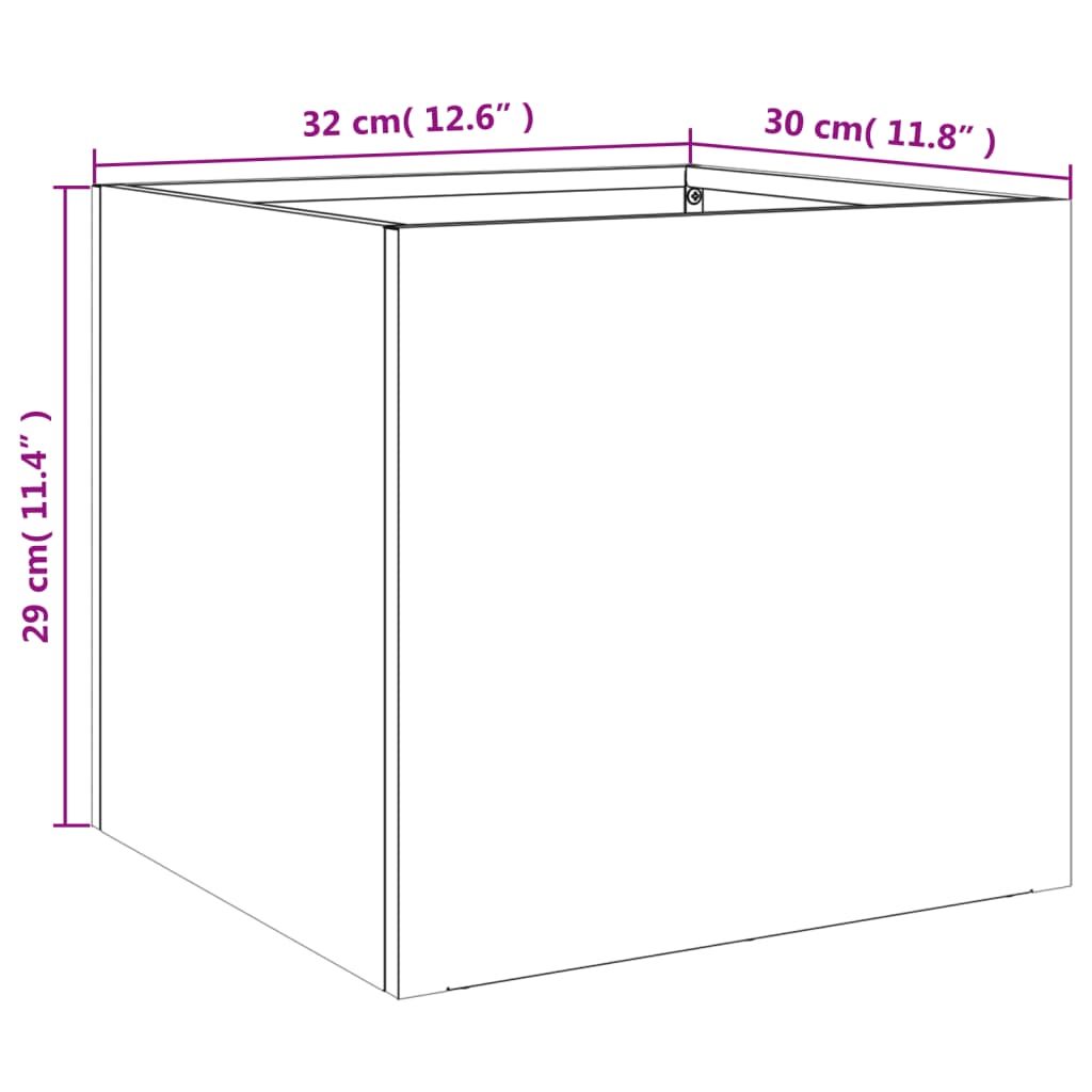 Planters 2 pcs Olive Green 32x30x29 cm Steel