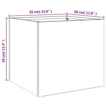 Planters 2 pcs Olive Green 32x30x29 cm Steel