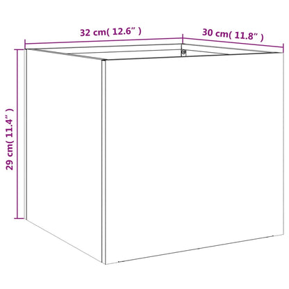 Planter Silver 32x30x29 cm Galvanised Steel