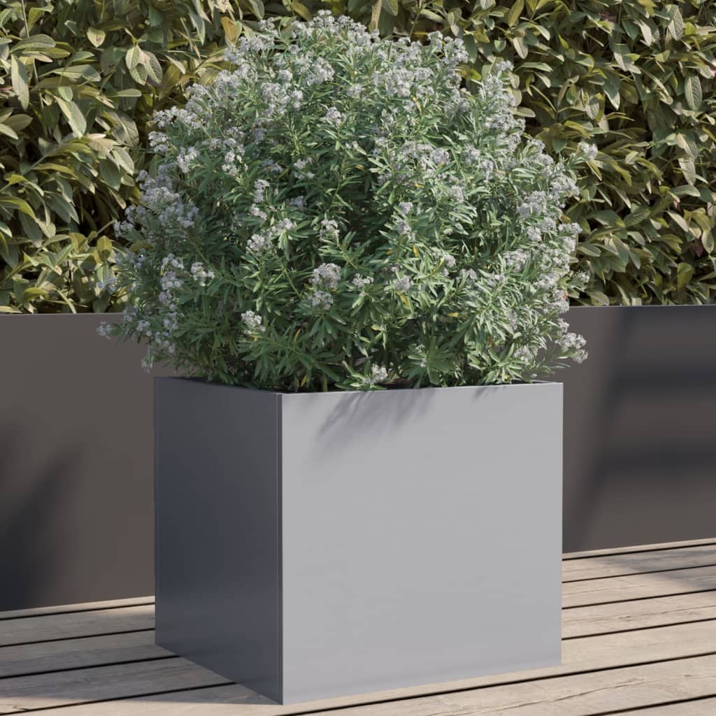 Planter Silver 32x30x29 cm Galvanised Steel