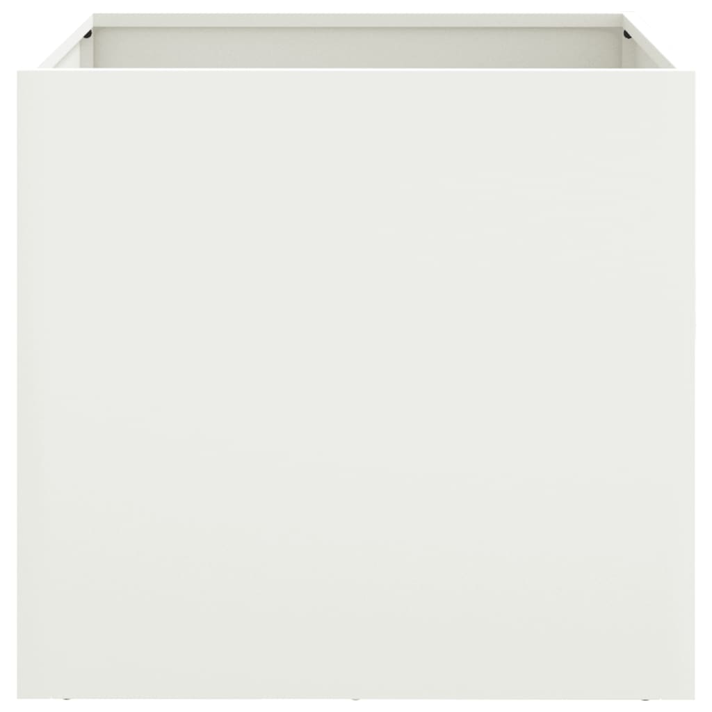 Planters 2 pcs White 42x40x39 cm Steel