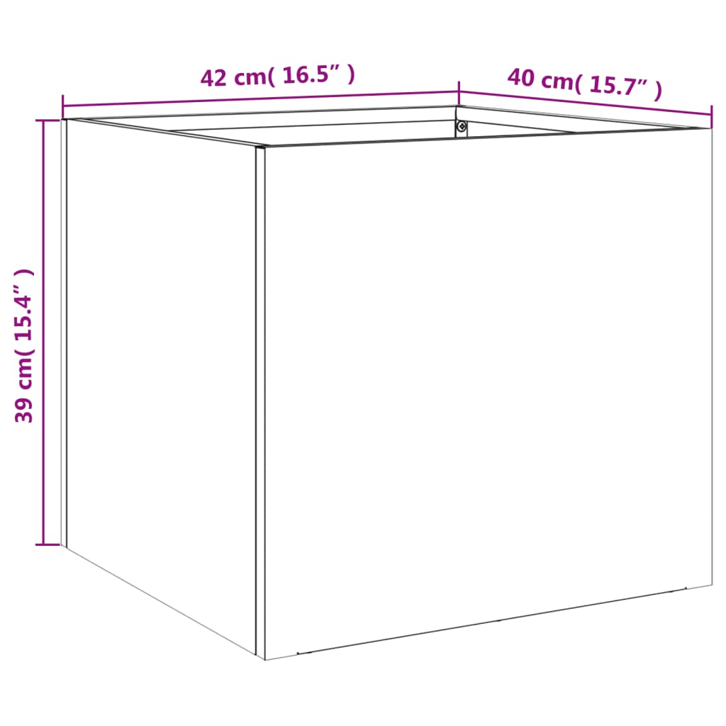 Planters 2 pcs Olive Green 42x40x39 cm Steel