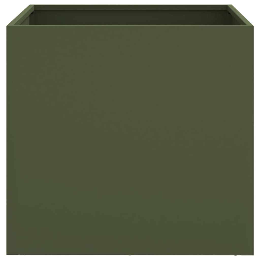 Planters 2 pcs Olive Green 49x47x46 cm Steel