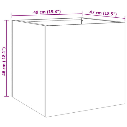 Planter Silver 49x47x46 cm Stainless Steel