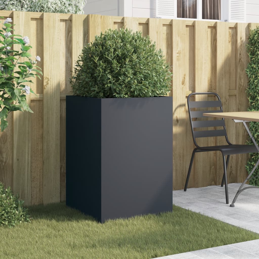 Planter Anthracite 52x48x75 cm Steel