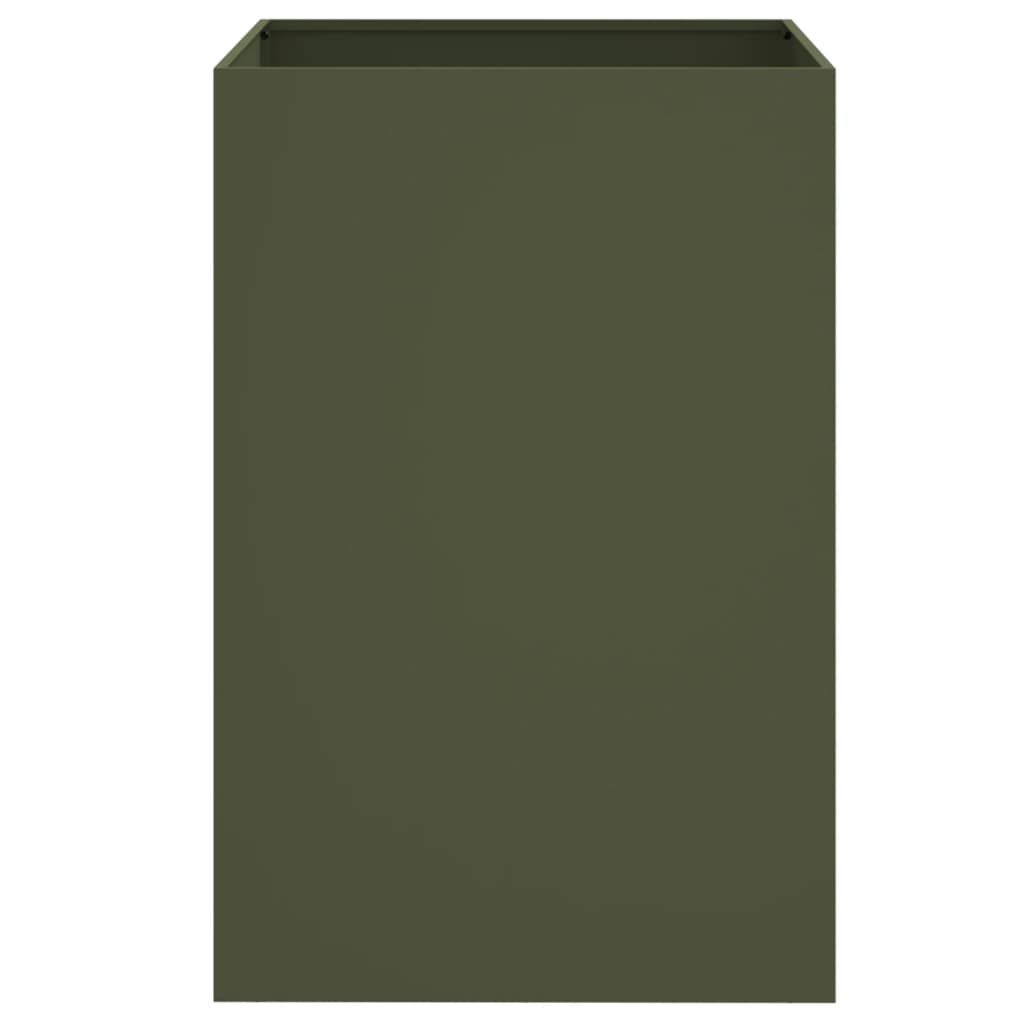 Planter Olive Green 52x48x75 cm Steel