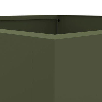 Planter Olive Green 52x48x75 cm Steel