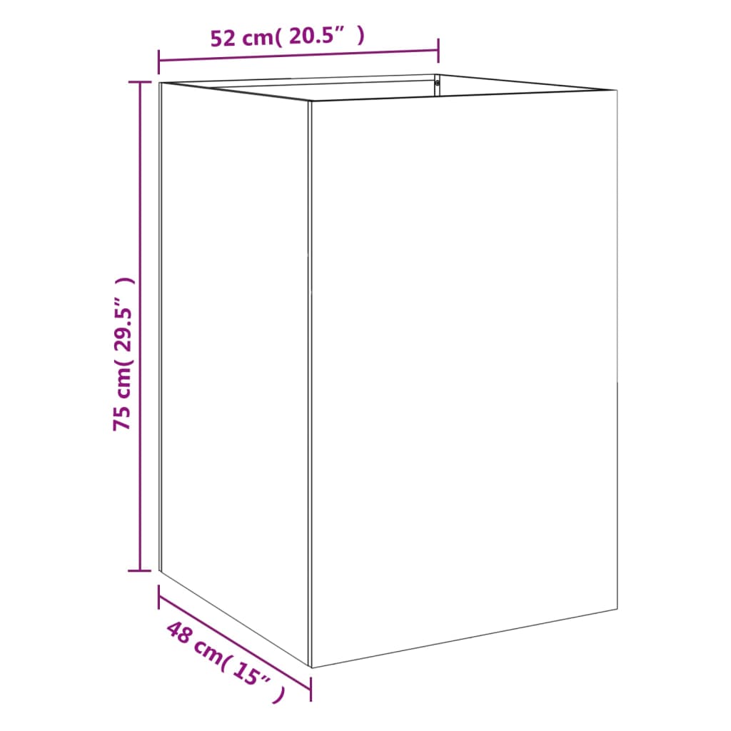 Planter Olive Green 52x48x75 cm Steel