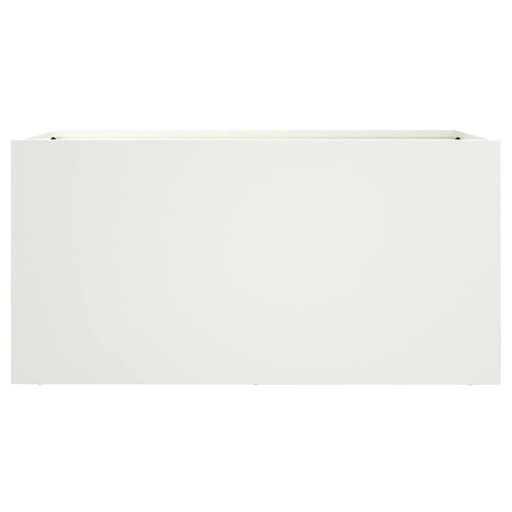 Planter White 62x30x29 cm Steel