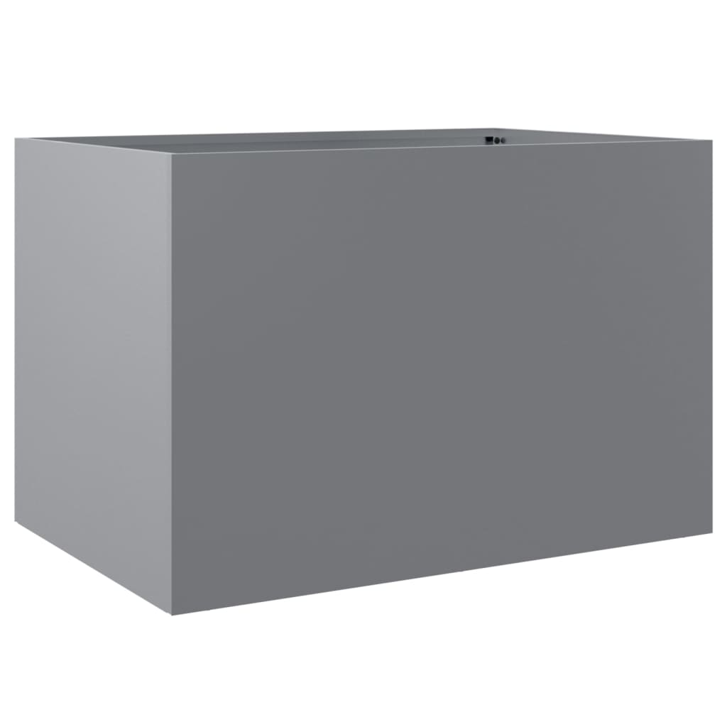 Planter Silver 62x40x39 cm Galvanised Steel