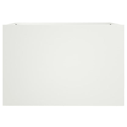 Planter White 62x47x46 cm Steel