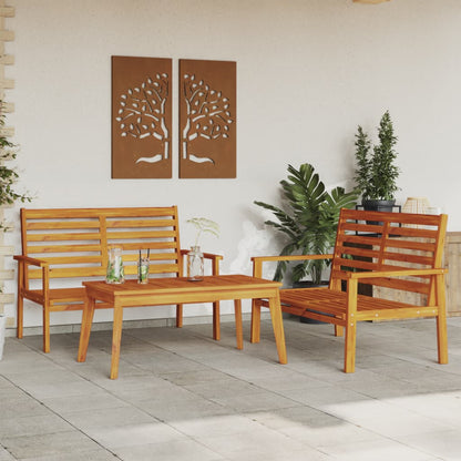 3 Piece Garden Lounge Set Solid Wood Acacia