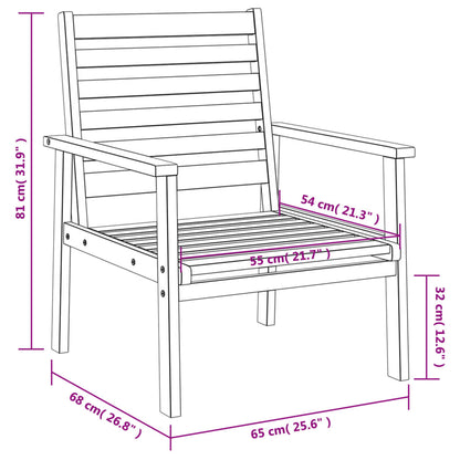 5 Piece Garden Lounge Set Solid Wood Acacia