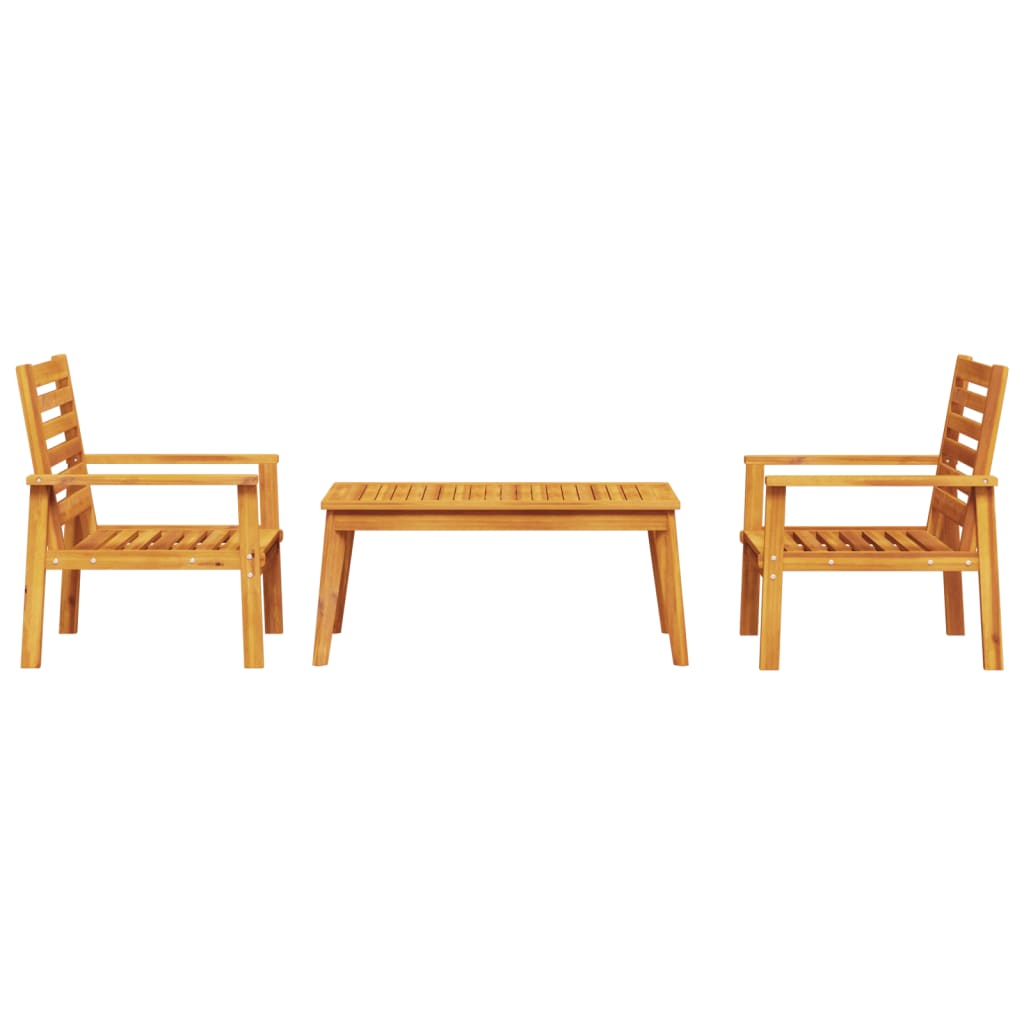 3 Piece Garden Lounge Set Solid Wood Acacia