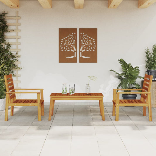 3 Piece Garden Lounge Set Solid Wood Acacia