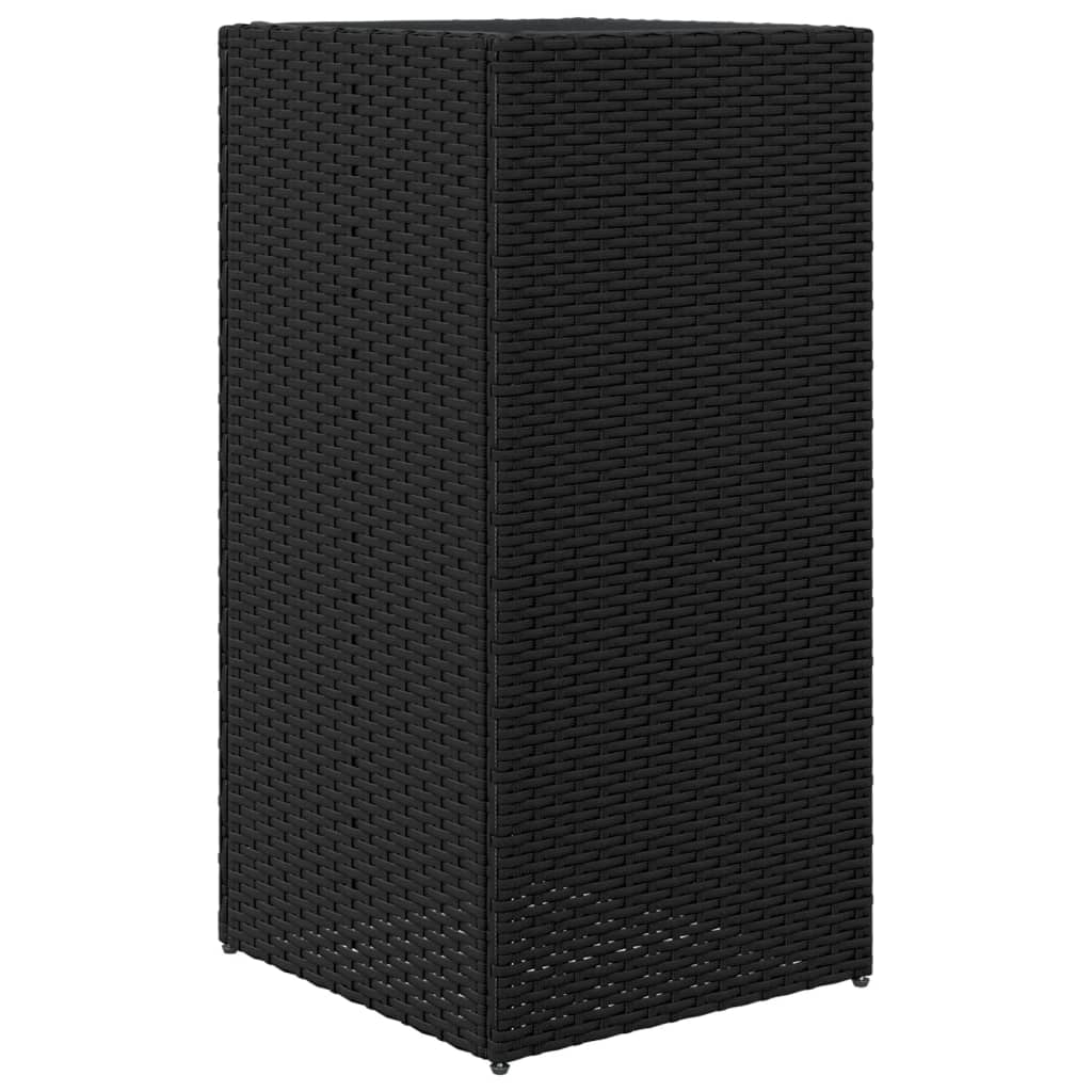 Garden Planters 2 pcs Black 40x40x80 cm Poly Rattan