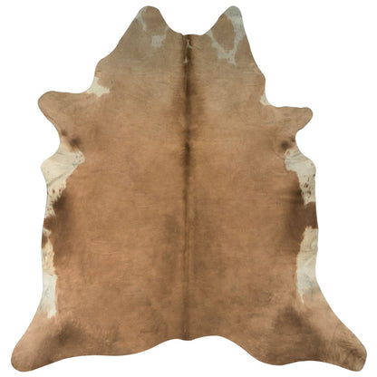 Real Cowhide Rug Brown and White 180x220 cm