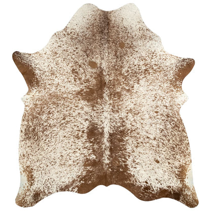 Real Cowhide Rug Brown and White 180x220 cm