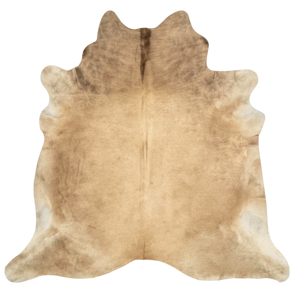 Real Cowhide Rug Beige 180x220 cm