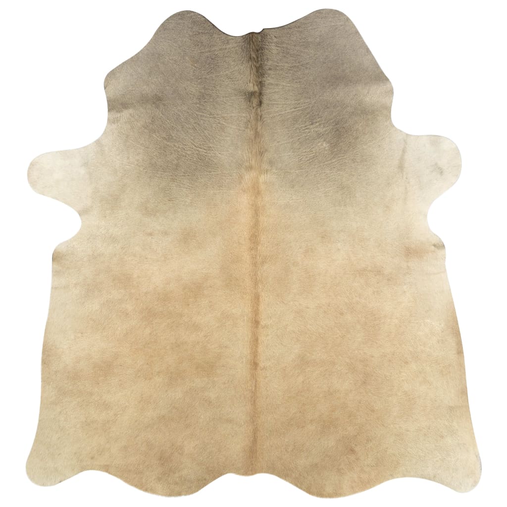 Real Cowhide Rug Beige 180x220 cm