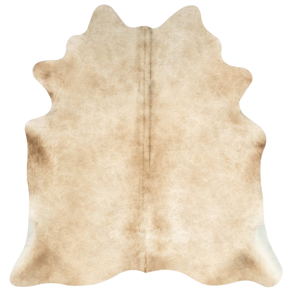 Real Cowhide Rug Beige 180x220 cm