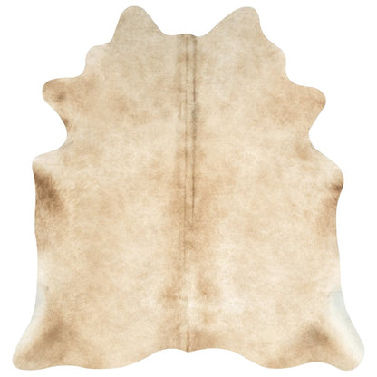 Real Cowhide Rug Beige 180x220 cm