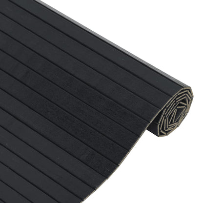 Rug Rectangular Black 60x100 cm Bamboo
