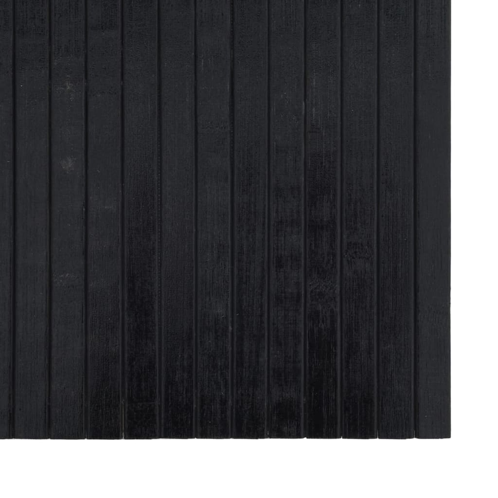 Rug Rectangular Black 60x100 cm Bamboo
