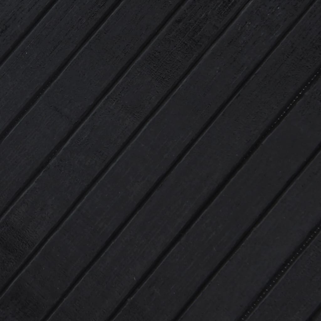 Rug Rectangular Black 60x200 cm Bamboo
