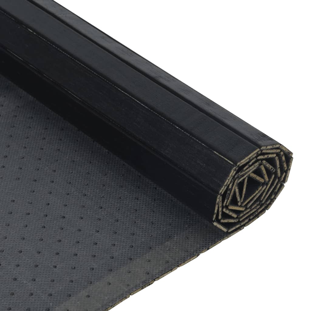 Rug Rectangular Black 60x300 cm Bamboo