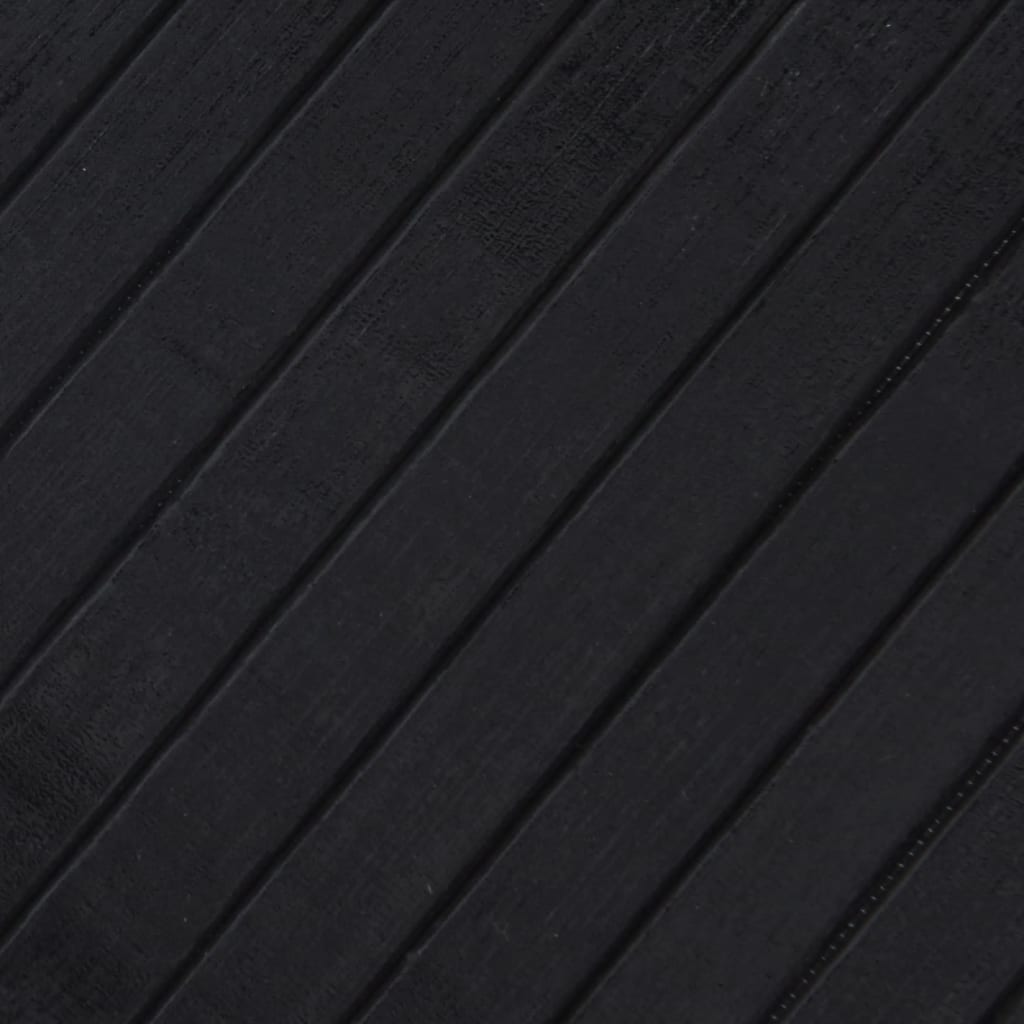 Rug Rectangular Black 60x500 cm Bamboo