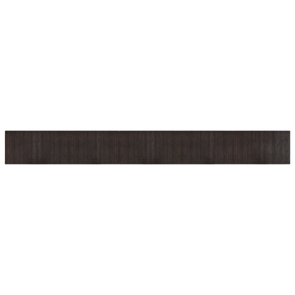 Rug Rectangular Dark Brown 60x500 cm Bamboo