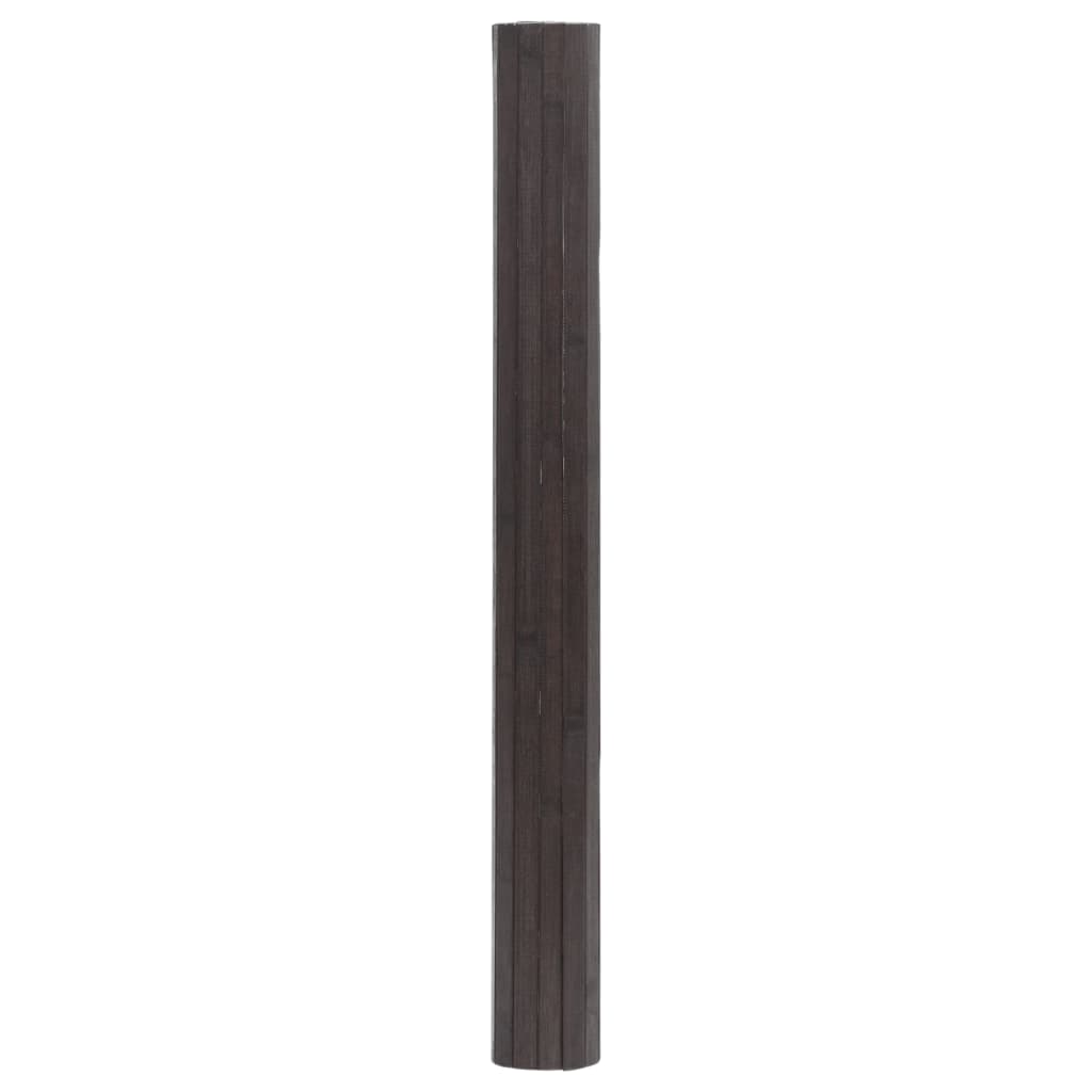 Rug Rectangular Dark Brown 60x500 cm Bamboo