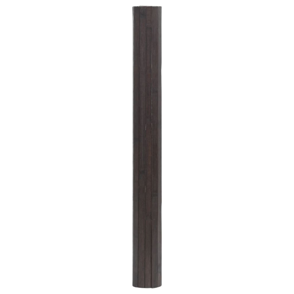 Rug Rectangular Dark Brown 70x100 cm Bamboo