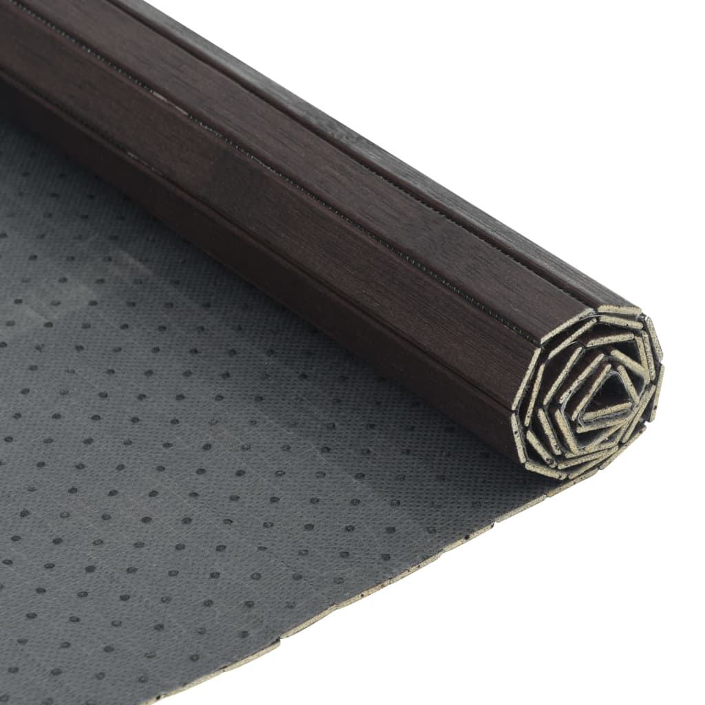 Rug Rectangular Dark Brown 70x300 cm Bamboo