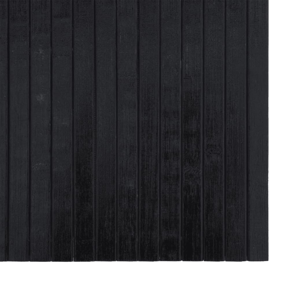 Rug Rectangular Black 70x400 cm Bamboo