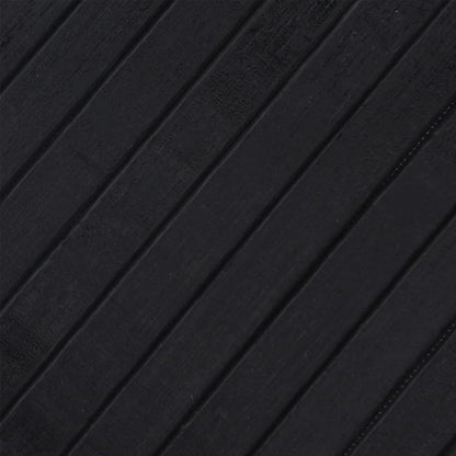 Rug Rectangular Black 70x400 cm Bamboo