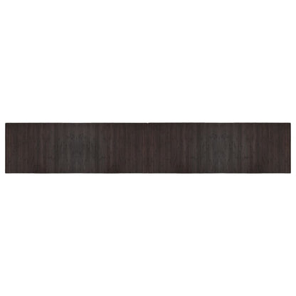 Rug Rectangular Dark Brown 70x400 cm Bamboo