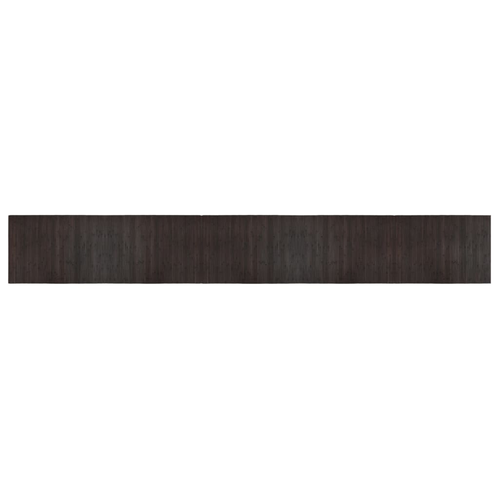 Rug Rectangular Dark Brown 70x500 cm Bamboo