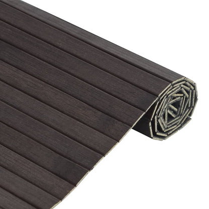 Rug Rectangular Dark Brown 70x500 cm Bamboo