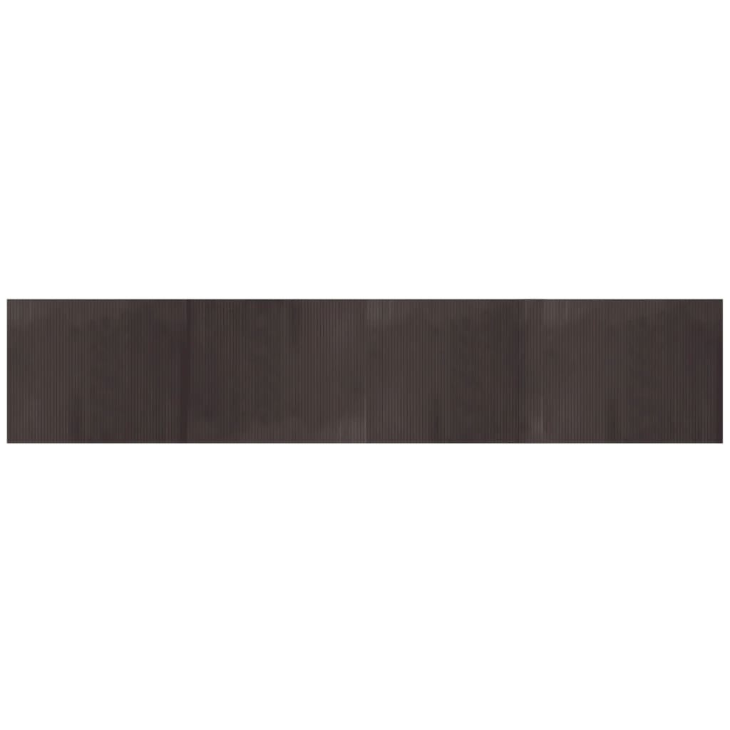 Rug Rectangular Dark Brown 80x400 cm Bamboo