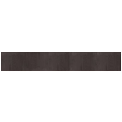 Rug Rectangular Dark Brown 80x500 cm Bamboo