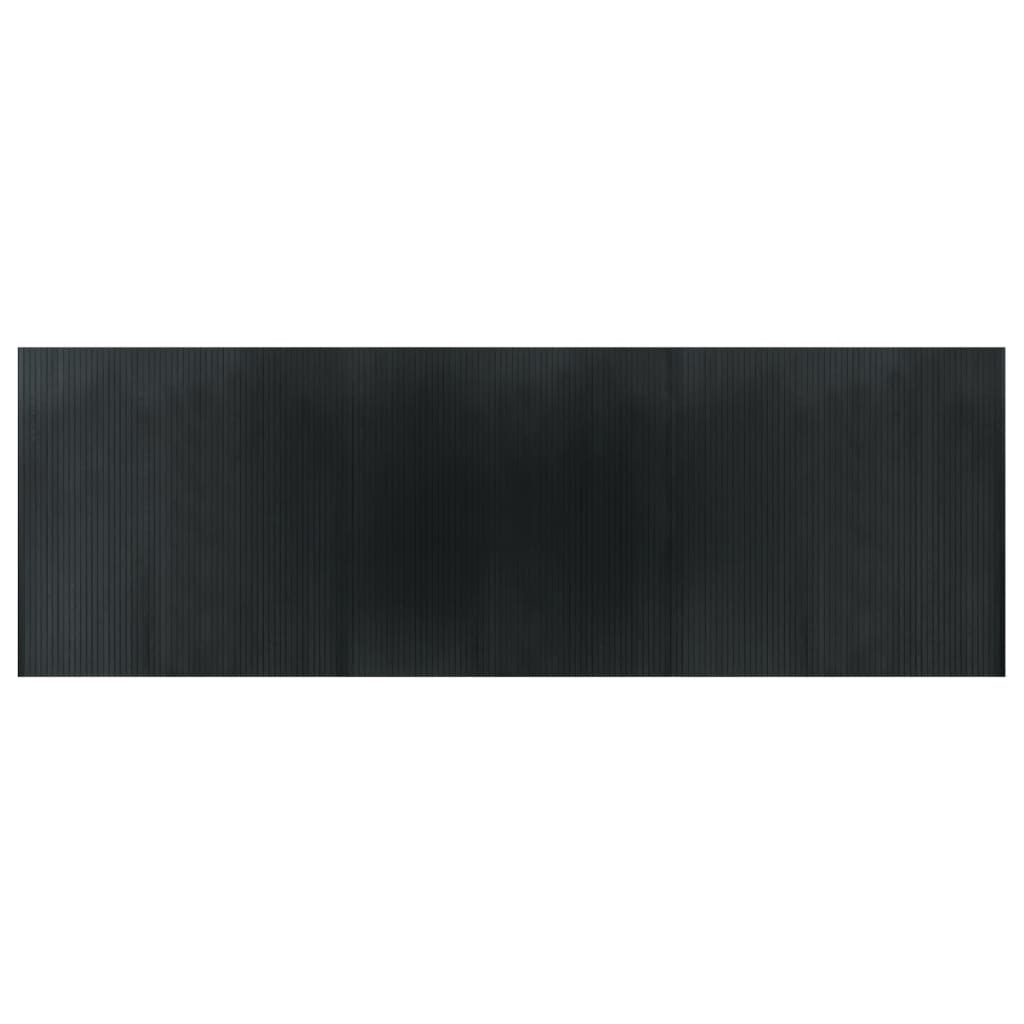 Rug Rectangular Grey 100x300 cm Bamboo