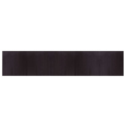 Rug Rectangular Dark Brown 100x500 cm Bamboo