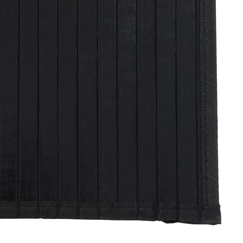 Rug Rectangular Black70x400 cm Bamboo