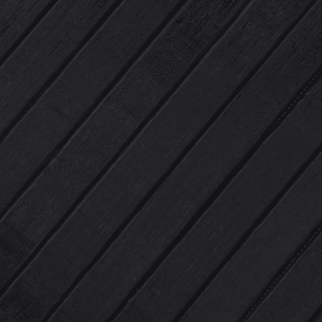 Rug Rectangular Black70x400 cm Bamboo