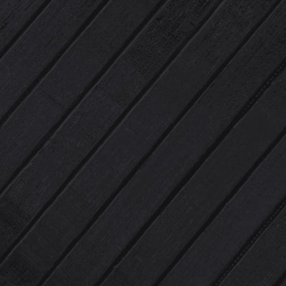 Rug Rectangular Black70x400 cm Bamboo